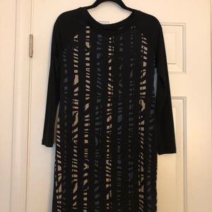 Banana Republic long sleeved black dress